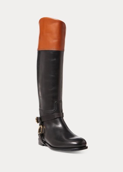 Women's Ralph Lauren Sade Burnished Calfskin Boots | 523970OVJ